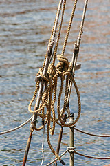 Image showing Rope an a sailing ship