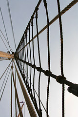 Image showing Masts and rope