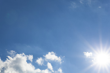 Image showing Sunshine on blue sky