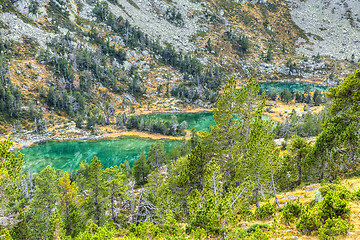 Image showing High Altitude Green Lakes