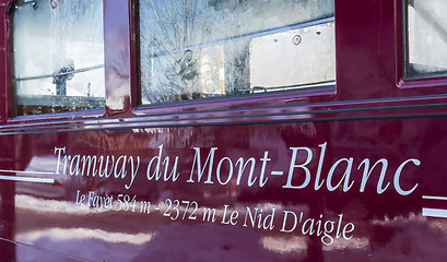 Image showing Tramway du Mont Blanc Inscription