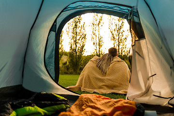 Image showing We love camping