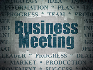 Image showing Business concept: Business Meeting on Digital Data Paper background