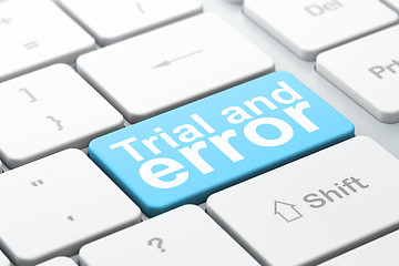 Image showing Science concept: Trial And Error on computer keyboard background