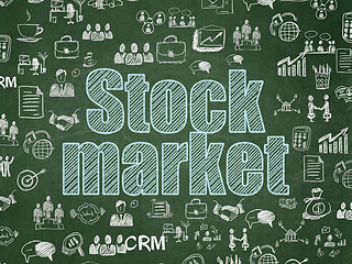 Image showing Business concept: Stock Market on School board background