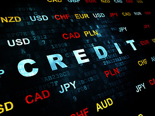 Image showing Currency concept: Credit on Digital background