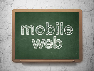 Image showing Web design concept: Mobile Web on chalkboard background