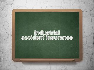 Image showing Insurance concept: Industrial Accident Insurance on chalkboard background