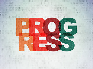 Image showing Business concept: Progress on Digital Data Paper background