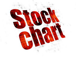 Image showing Business concept: Stock Chart on Digital background