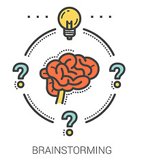 Image showing Brainstorming line infographic.