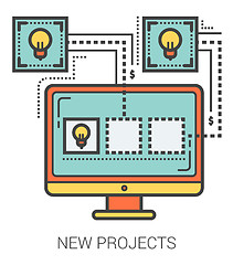 Image showing New projects line infographic.