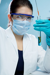 Image showing Young lab carries out tests