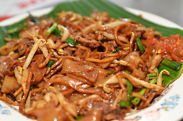 Image showing Fried Penang Char Kuey Teow