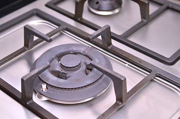 Image showing Close up image of the gas stove