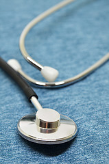 Image showing Medical Stethoscope on a blue background