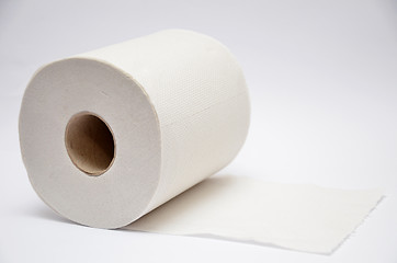 Image showing Toilet roll on the plain background