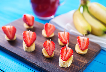 Image showing canape with fruits