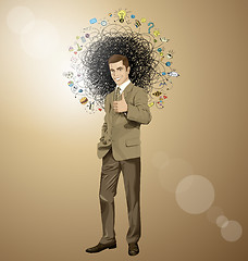 Image showing Vector Business Man Shows Well Done