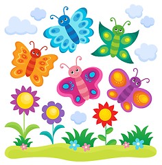 Image showing Stylized butterflies theme image 1