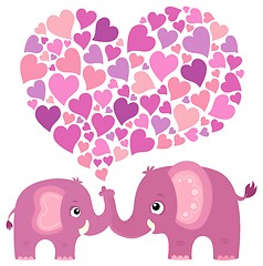 Image showing Valentine elephant theme image 4