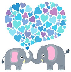 Image showing Valentine elephant theme image 2