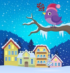 Image showing Stylized winter bird theme image 3