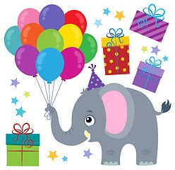 Image showing Party elephant theme image 1