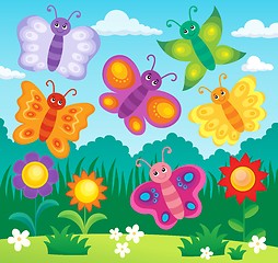 Image showing Stylized butterflies theme image 2