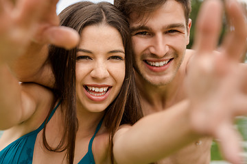 Image showing Young couple having fun