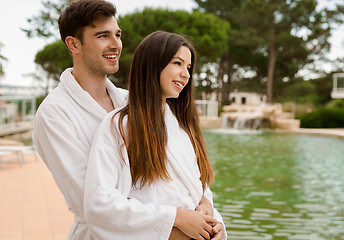 Image showing Young couple enjoying vacations