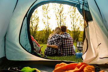 Image showing We love camping