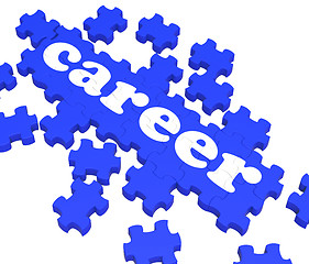 Image showing Career Puzzle Showing Job Skills