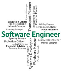 Image showing Software Engineer Means Work Text And Position