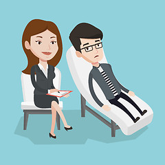 Image showing Psychologist having session with patient.