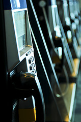 Image showing Row of pay phones