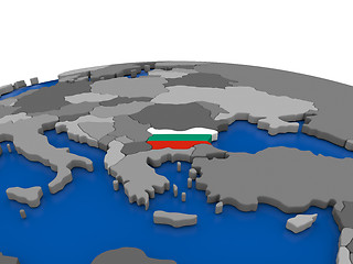 Image showing Bulgaria on 3D globe