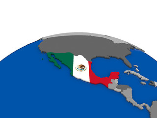 Image showing Mexico on 3D globe