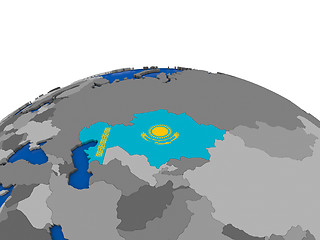 Image showing Kazakhstan on 3D globe