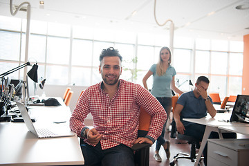 Image showing Portrait of young informal businessman