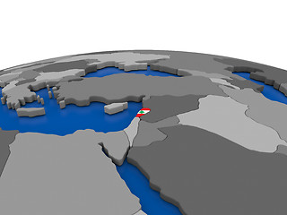 Image showing Lebanon on 3D globe