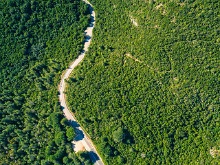 Image showing Mountain Road with Many Turns