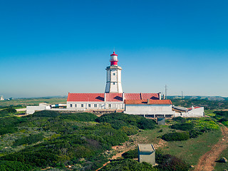 Image showing The Espichel Cape Lighthouse Sesimbra Portugal