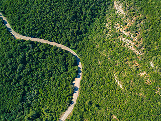 Image showing Mountain Road with Many Turns