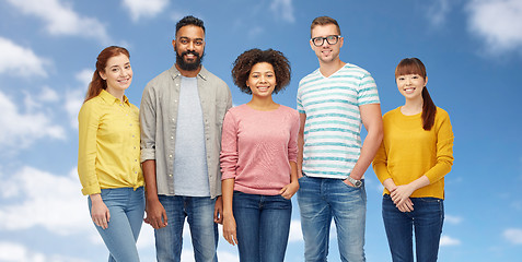 Image showing international group of happy smiling people