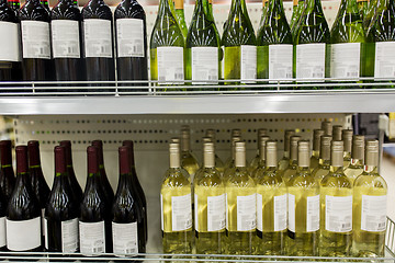 Image showing close up of bottles at liquor store