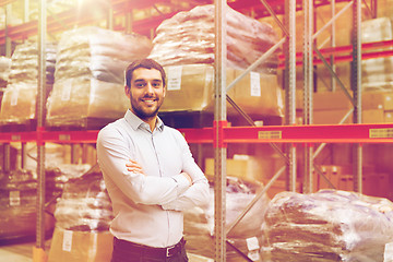 Image showing happy man at warehouse