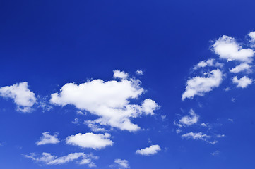 Image showing Blue sky with white clouds