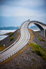 Image showing Atlantic Ocean Road Caravan car.