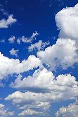 Image showing Blue sky with white clouds